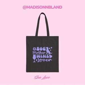 Dog Lover/Cat Lover Cotton Tote Bag - Available in Beige, Pink, Brown, & Black